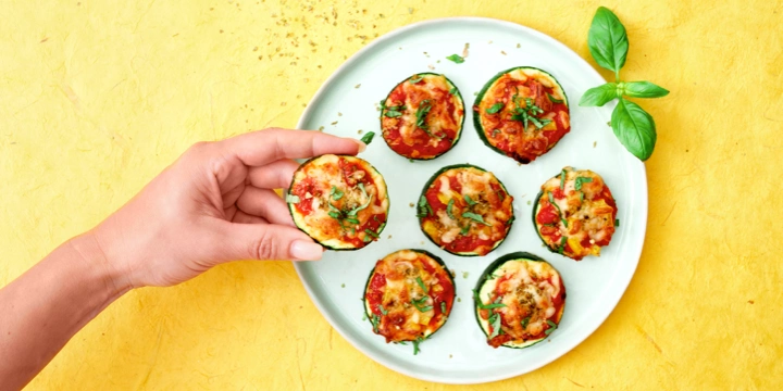 Minipizzas de courgette